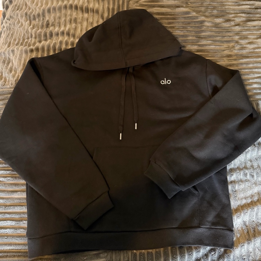ALO Yoga Classic Black Hoodie - Picture 2 of 5